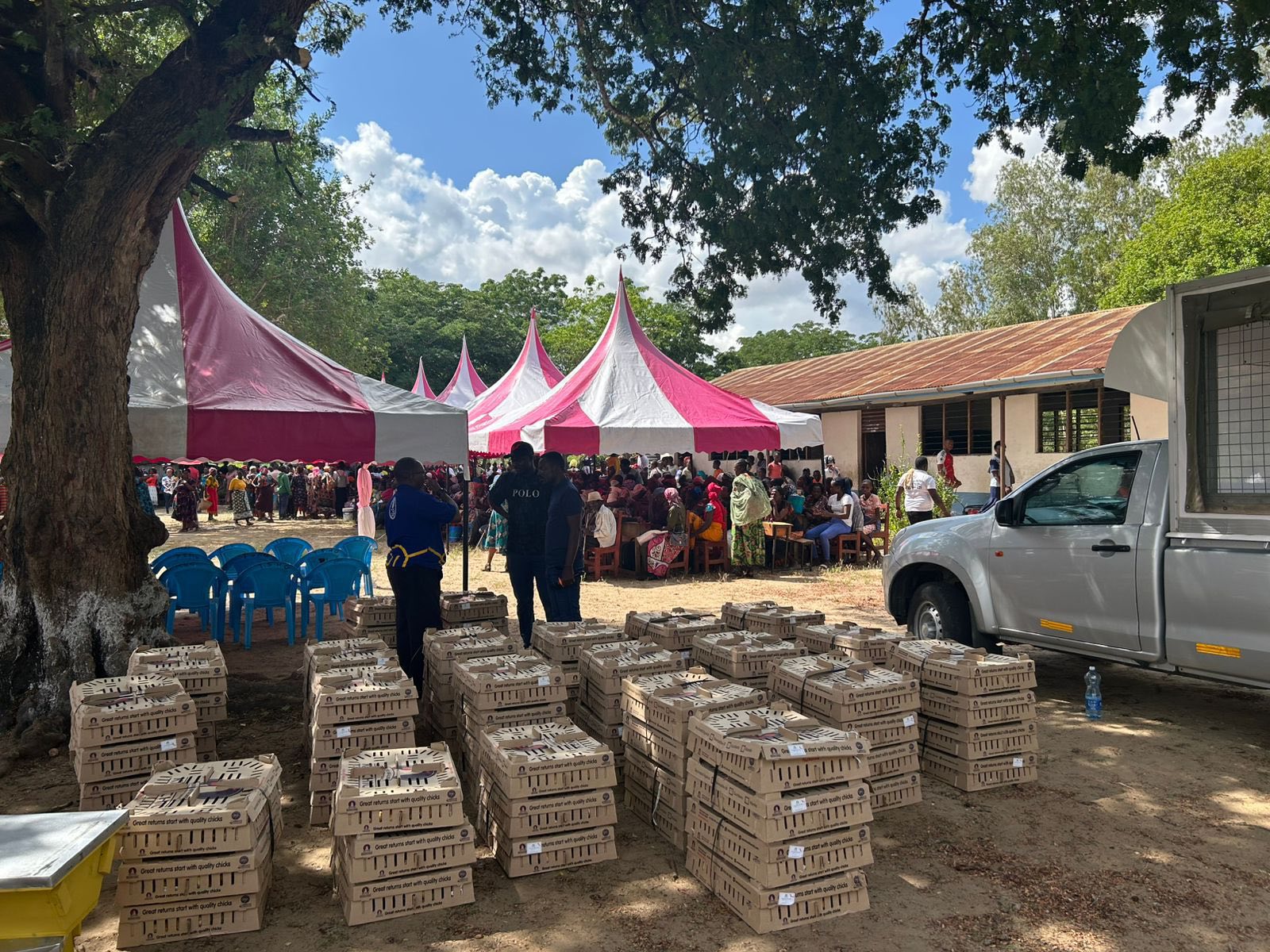 Lamu Farmers Receive 6,000 Chicks, Beehives and Solar Milk Cooler to Boost Incomes